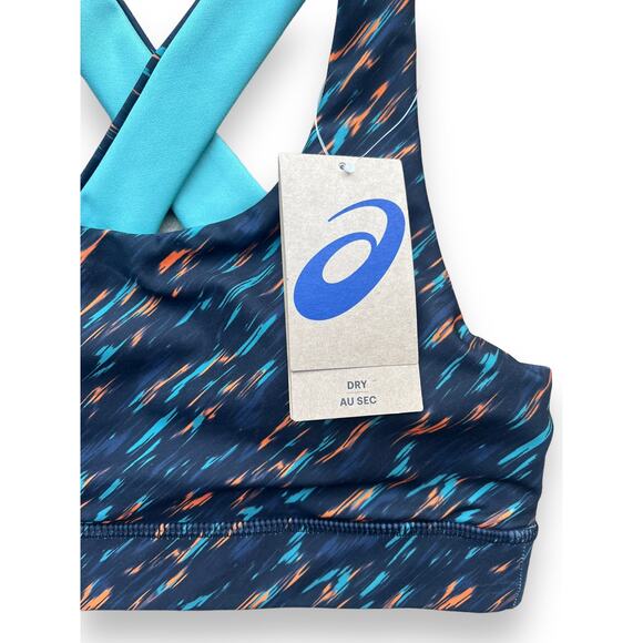 ASICS PR LYTE Sports Bra Medium Impact | Womens M | Night Shade/Sage Print NWT - Picture 5 of 10